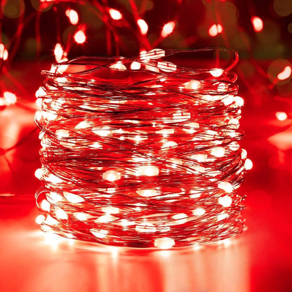 Battery Powered 10/20/30/50/100LEDs String Lights  Copper Wire Light for Holiday Lighting Camping Flower Wedding Christmas Decor