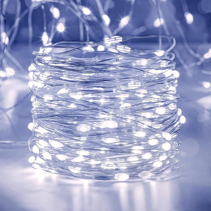 Battery Powered 10/20/30/50/100LEDs String Lights  Copper Wire Light for Holiday Lighting Camping Flower Wedding Christmas Decor