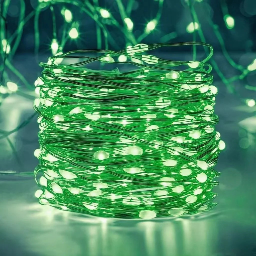 Battery Powered 10/20/30/50/100LEDs String Lights  Copper Wire Light for Holiday Lighting Camping Flower Wedding Christmas Decor
